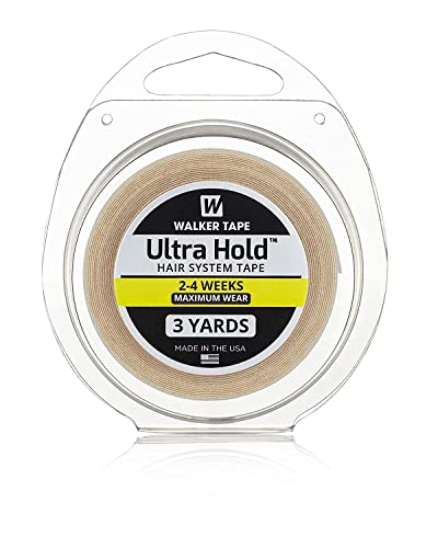 Walker Tape Ultra Hold Tape Roll for Hair Systems & Wigs - 1 Inch x 3 Yards - Strong Adhesive for Secure Attachment - Perfect for Daily Wear, Cosplay & Hair Replacement