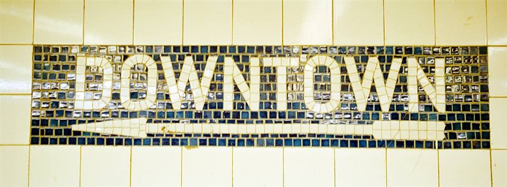 Peel & Stick Wall Mural - New York City Subway Sign Decal (24x9 inches) | Removable Vinyl Wall Art for Home, Office & Dorm Decor