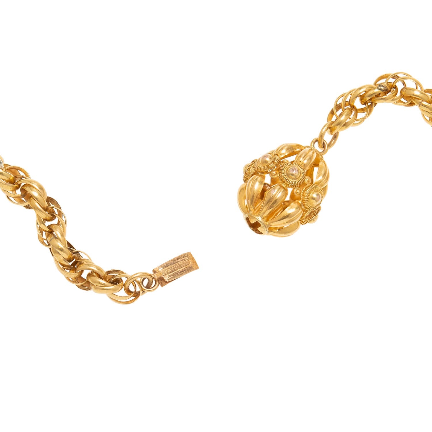 18k Gold Georgian Long Link Chain Necklace with Secure Clasp - 46 Inch Elegant Jewelry for Women, Perfect for Layering, Gift Giving & Special Occasions