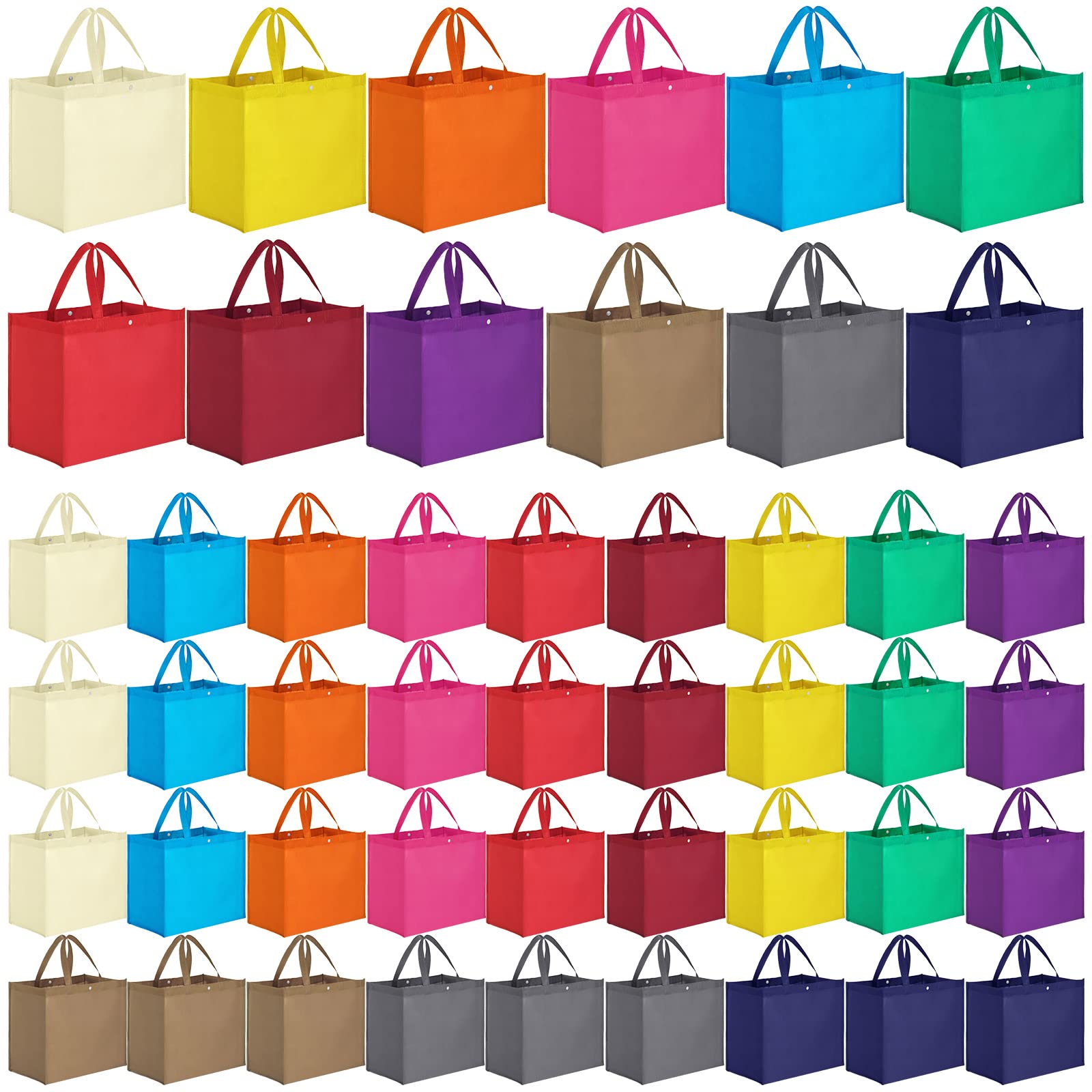 48 Pack Reusable Grocery Bags - Large 13
