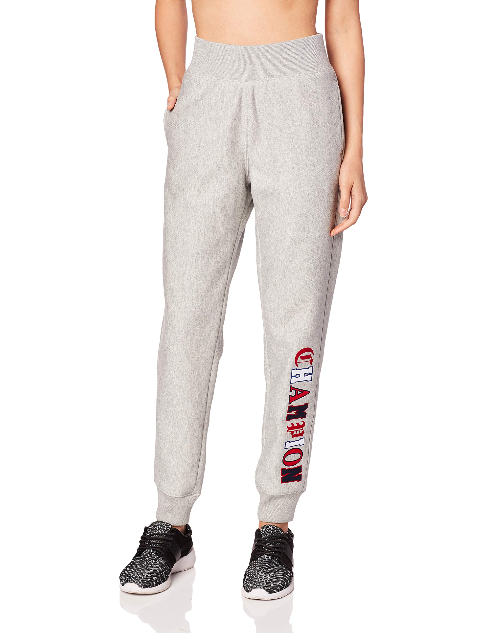 Champion Women's Reverse Weave Jogger Pants with Old English Lettering - Comfortable Fleece-Lined Sweatpants for Workout, Lounge & Casual Wear