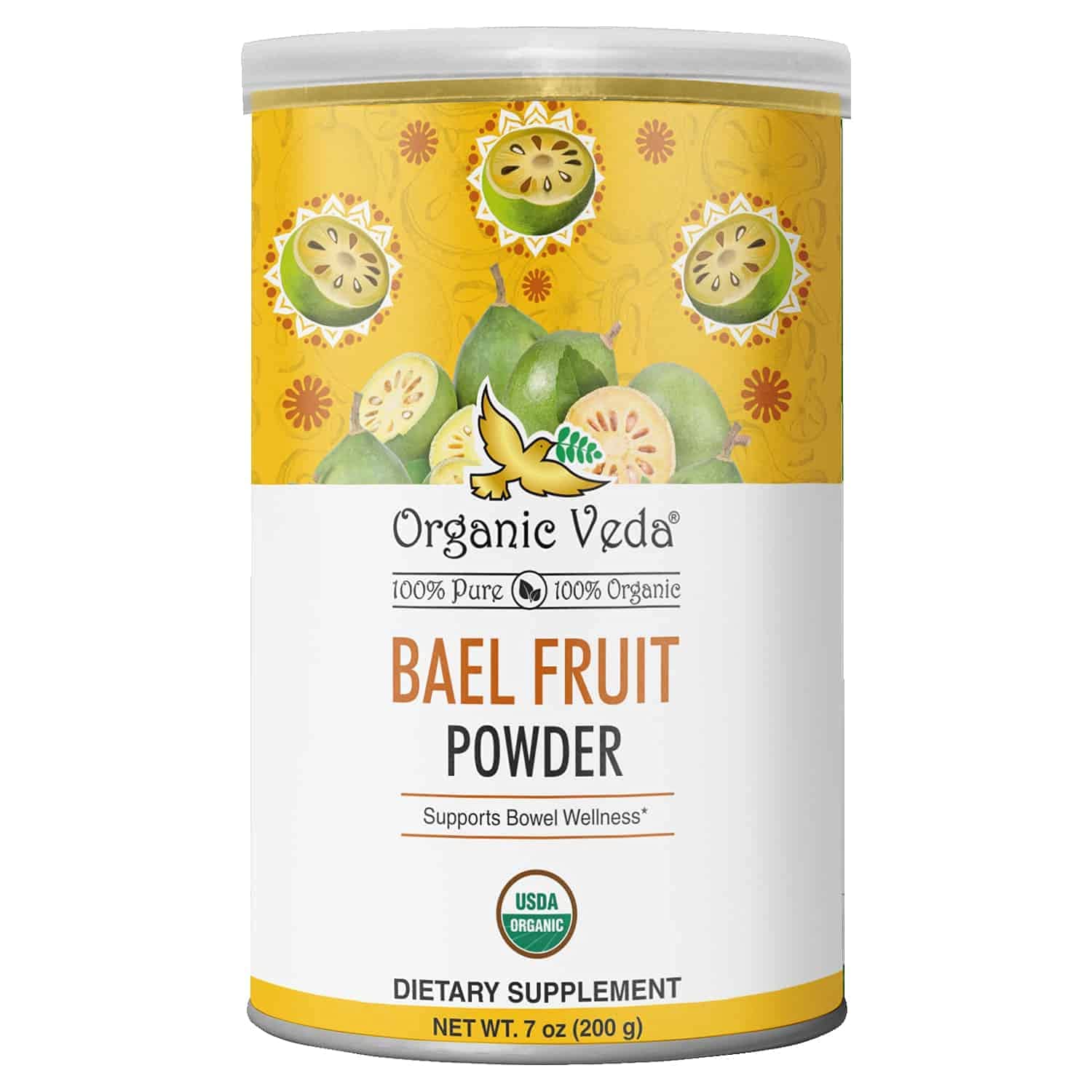 Organic Veda Bael Fruit Powder 200g - 100% Natural Ayurvedic Superfood for Digestion & Immunity - Perfect for Smoothies, Tea & Healthy Recipes