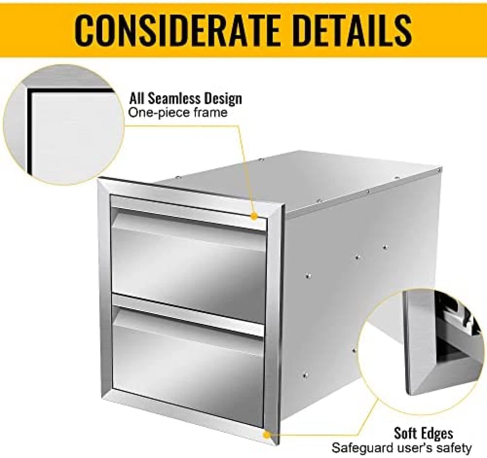 Stainless Steel Outdoor Kitchen BBQ Drawer - 14
