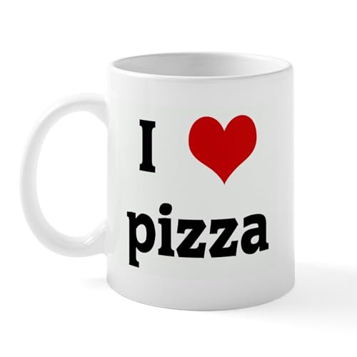 White - I Love Pizza Mug