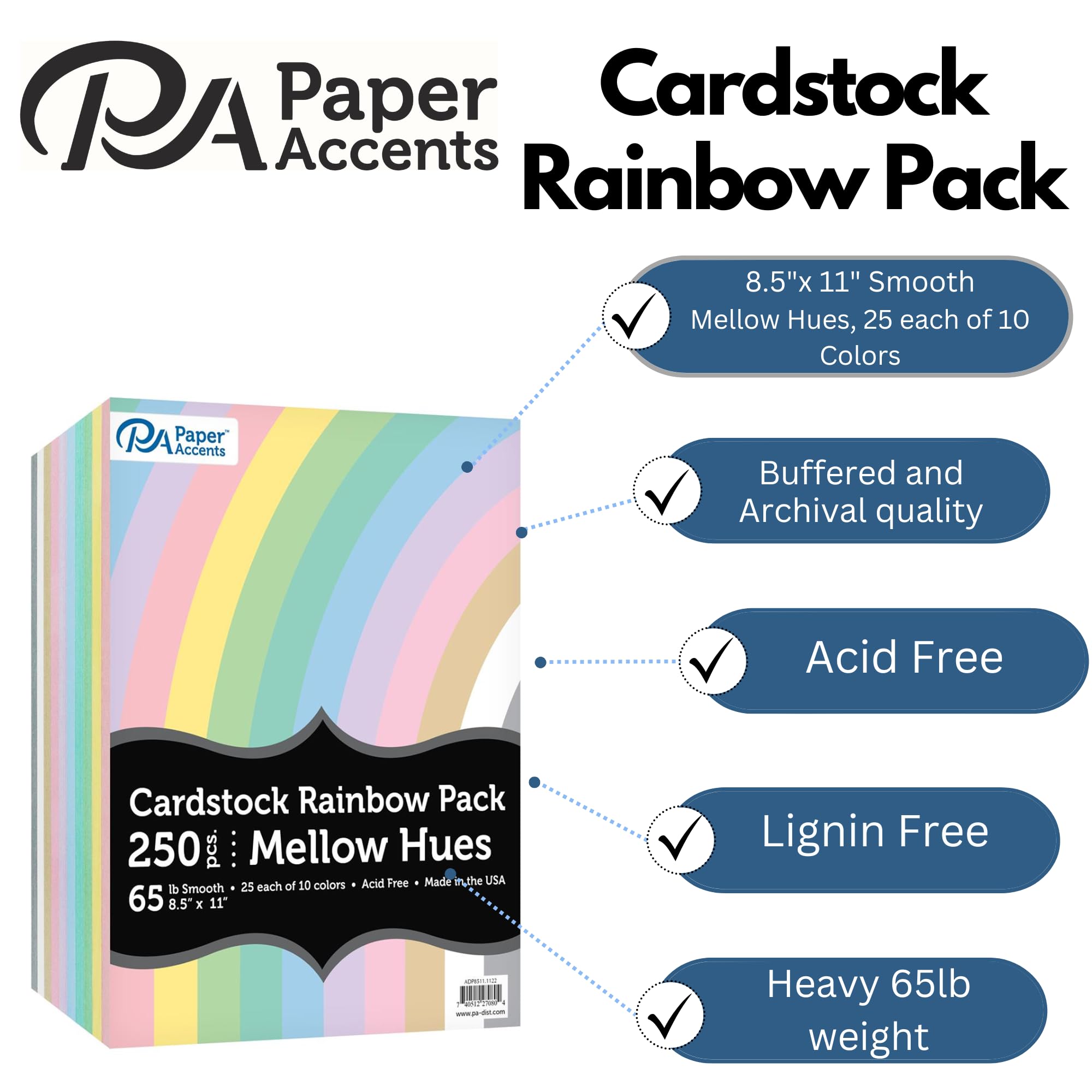 65lb Rainbow Cardstock Paper 8.5