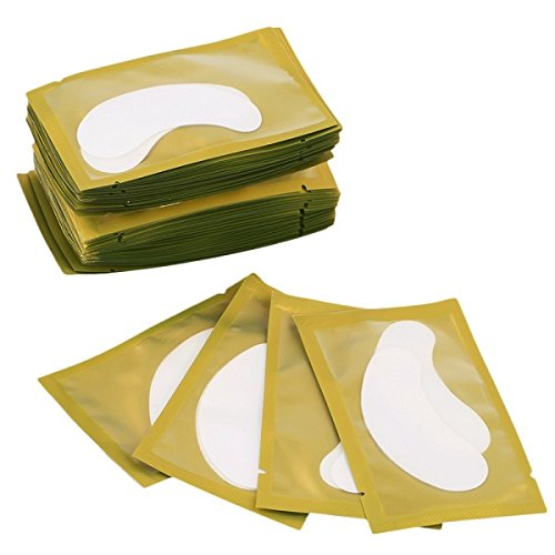 50 Pairs Disposable Eyelash Extension Under Eye Pads - Paper Tips Stickers for Lash Extensions & Makeup Removal - Perfect for Salon Professionals & DIY Beauty at Home