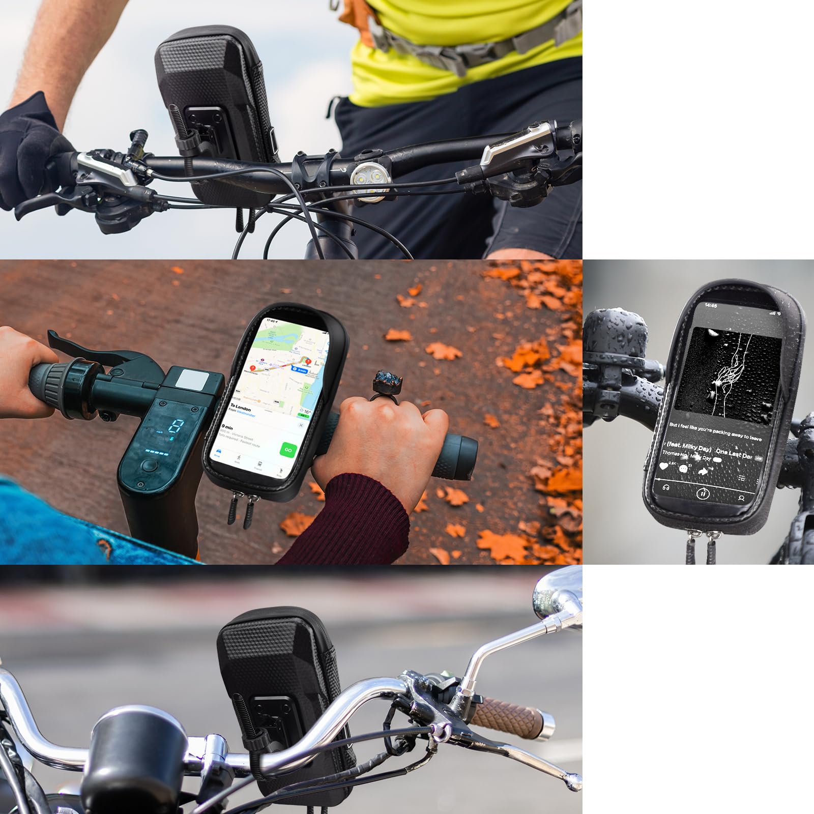 Waterproof EVA Bike Phone Holder - Top Tube Frame Bag with Rain Cover - Cycling Accessories for Men - Perfect for Commuting, Mountain Biking & Outdoor Adventures