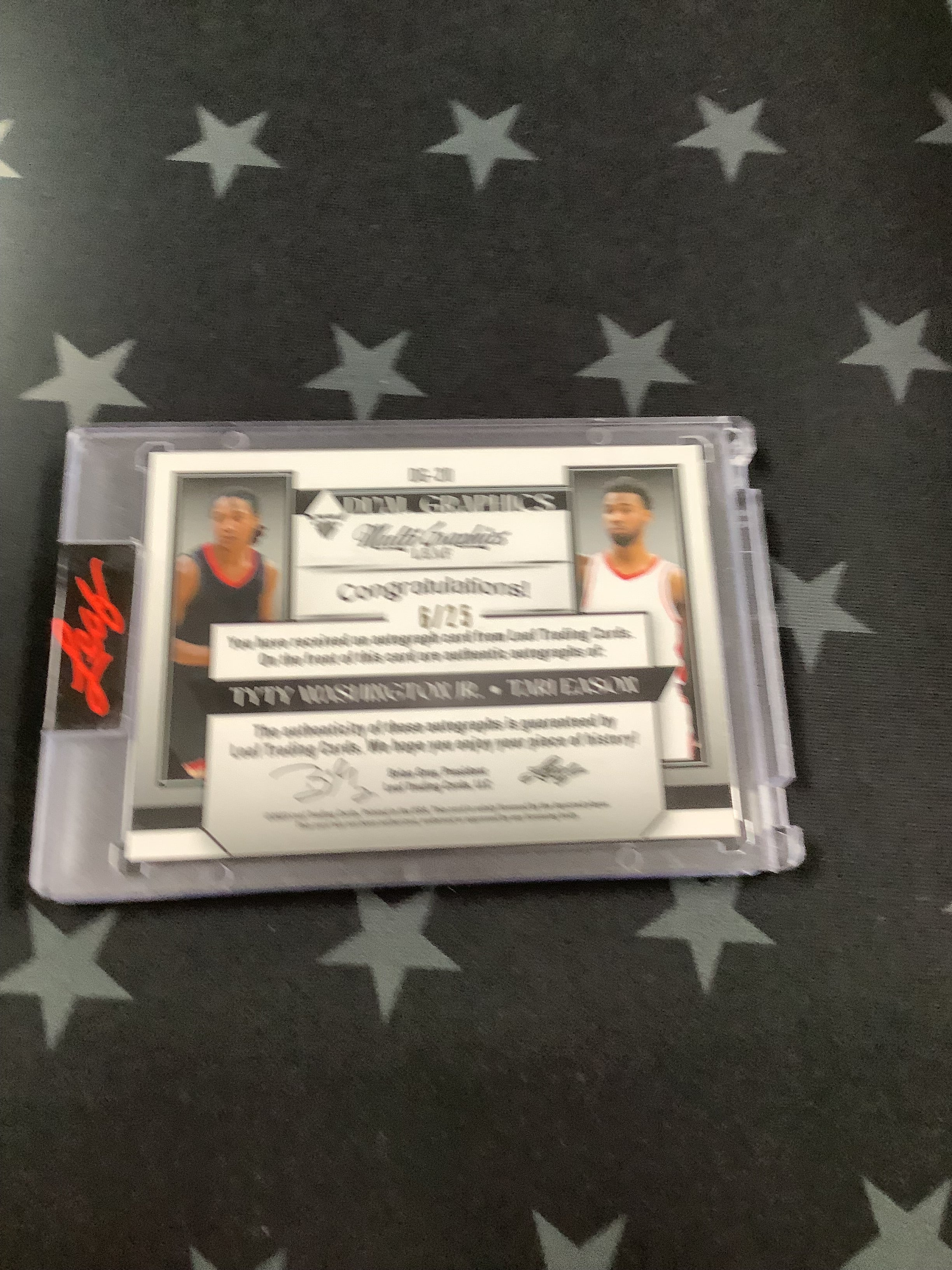 2023 Leaf Multigraphics Washington Jr/Eason Dual Autograph Card #DG 20/25 - Rare Collectible for NFL Fans, Sports Memorabilia Enthusiasts & Trading Card Collectors - Perfect for Display, Investment & Gifting
