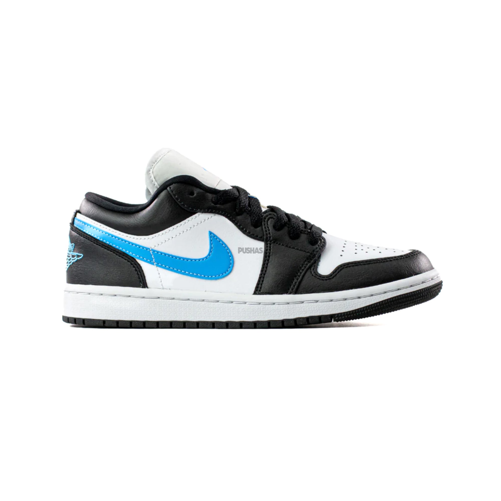 Air Jordan 1 Low 'Black University Blue White' Women's Sneakers (2021 Release) - Casual Wear, Street Style & Basketball Fashion