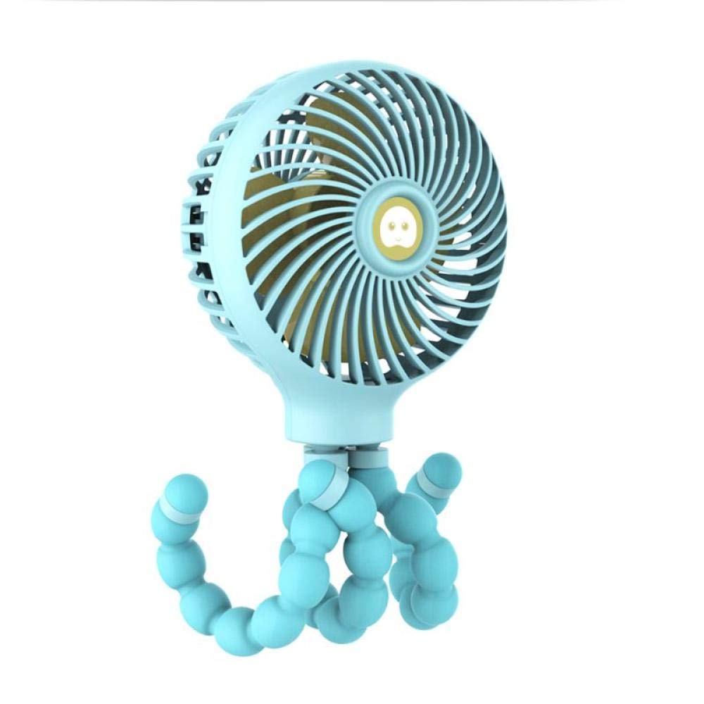 Mini Portable Hanging Octopus Shape Stand Adjustable Handheld USB Fan - Blue | Personal Cooling Fan for Office, Home, Outdoor, Travel & Camping