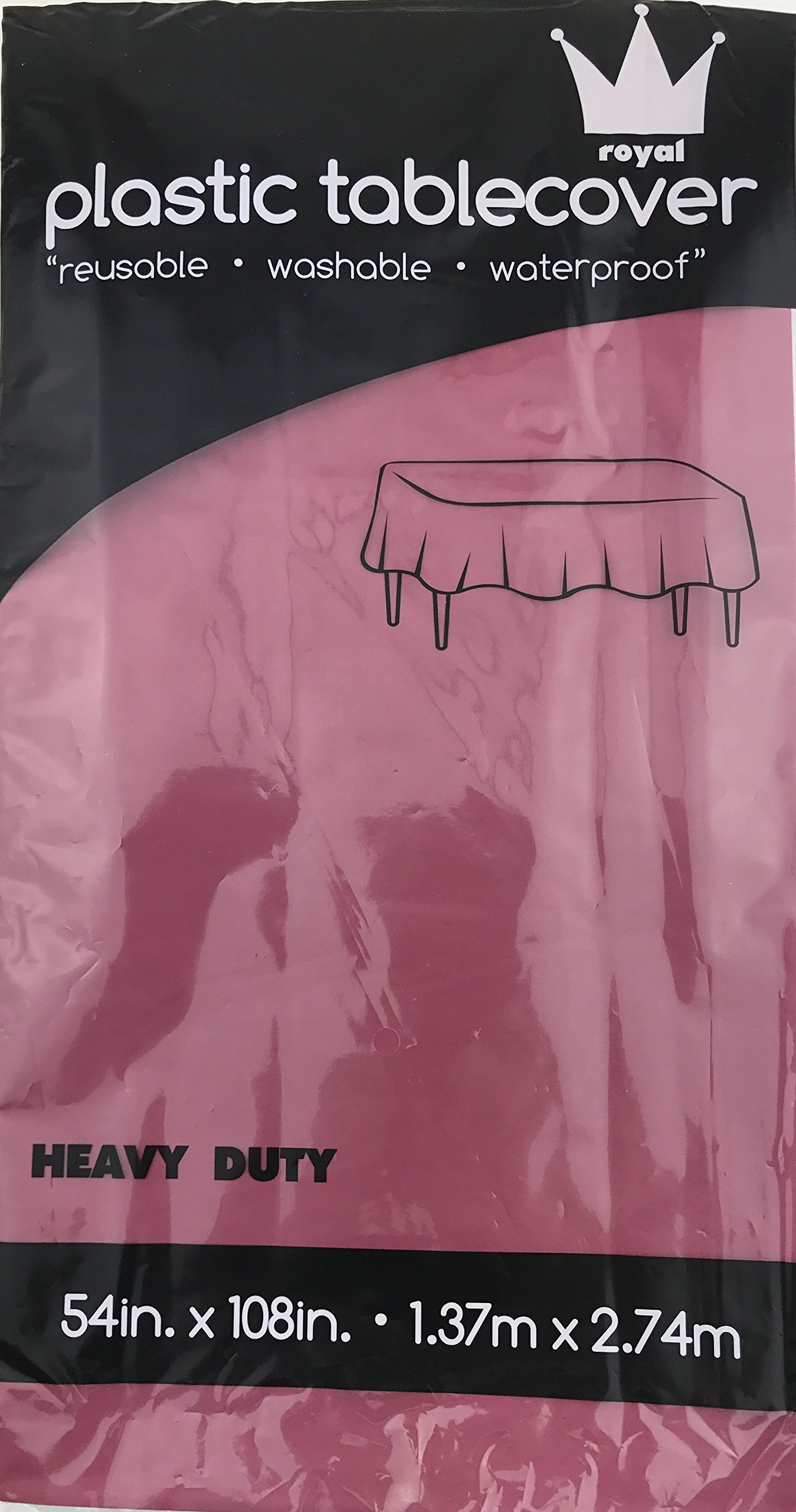 6 Pack Burgundy Plastic Table Covers 54 x 108 Inch - Disposable & Reusable Rectangular Party Tablecloths for Birthday, Wedding, Picnic, BBQ, and Outdoor Events