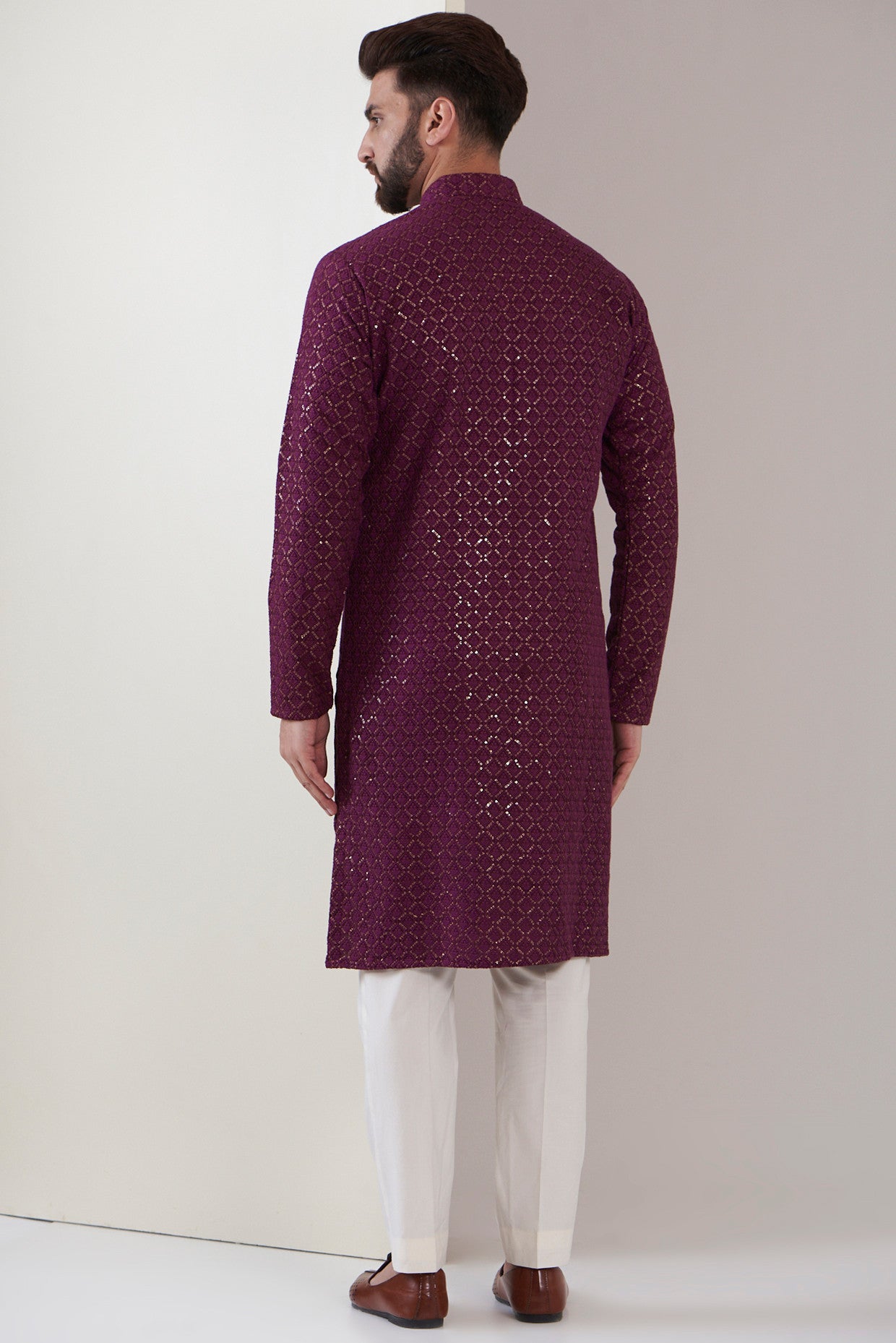 Elegant Maroon Sequence Kurta for Women - Stylish Indian Ethnic Wear for Festivals, Weddings & Special Occasions