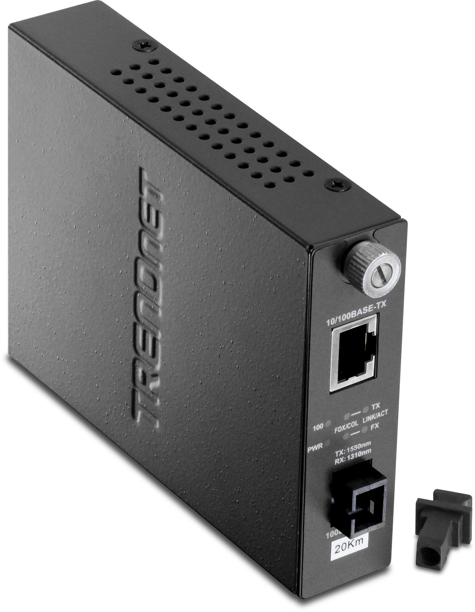TRENDnet TFC-110S20D5i 100Base-TX to 100Base-FX Fiber Media Converter - Single Mode SC, 20km (12.4 Miles) Range, Dual Wavelength, Ethernet to Fiber Converter with Lifetime Warranty - Ideal for Office Networks, Data Centers & Long-Distance Network Extensions