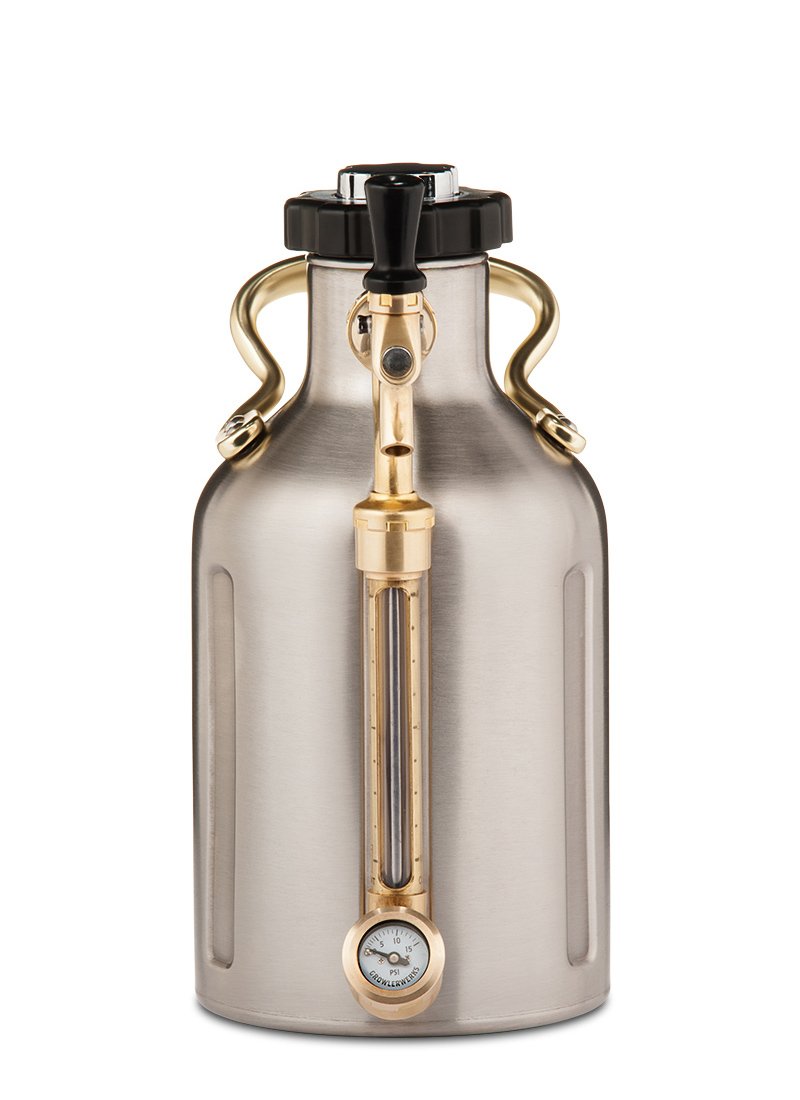 GrowlerWerks uKeg 64 oz Stainless Steel Carbonated Growler - Perfect Gift for Beer Lovers | Keep Beer Fresh & Carbonated for Parties, Camping & Home Brewing