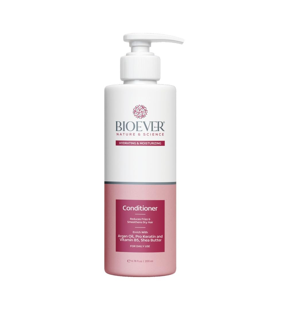 Bioever Shea Butter Hair Conditioner with Argan Oil, Pro Keratin & Vitamin B5 – Deep Hydration, Strength & Repair for Men & Women | Premium Hair Care Solution for Dry, Damaged & Frizzy Hair – 200ml | Perfect for Daily Use, Salon-Quality Results at Home