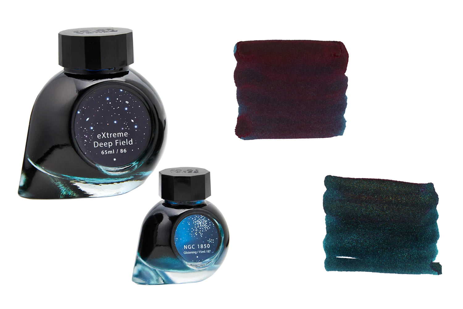 Colorverse eXtreme Deep Field & NGC 1850 Fountain Pen Ink Set - 65ml + 15ml Bottles for Writing, Drawing & Calligraphy - Perfect for Artists, Writers & Pen Enthusiasts