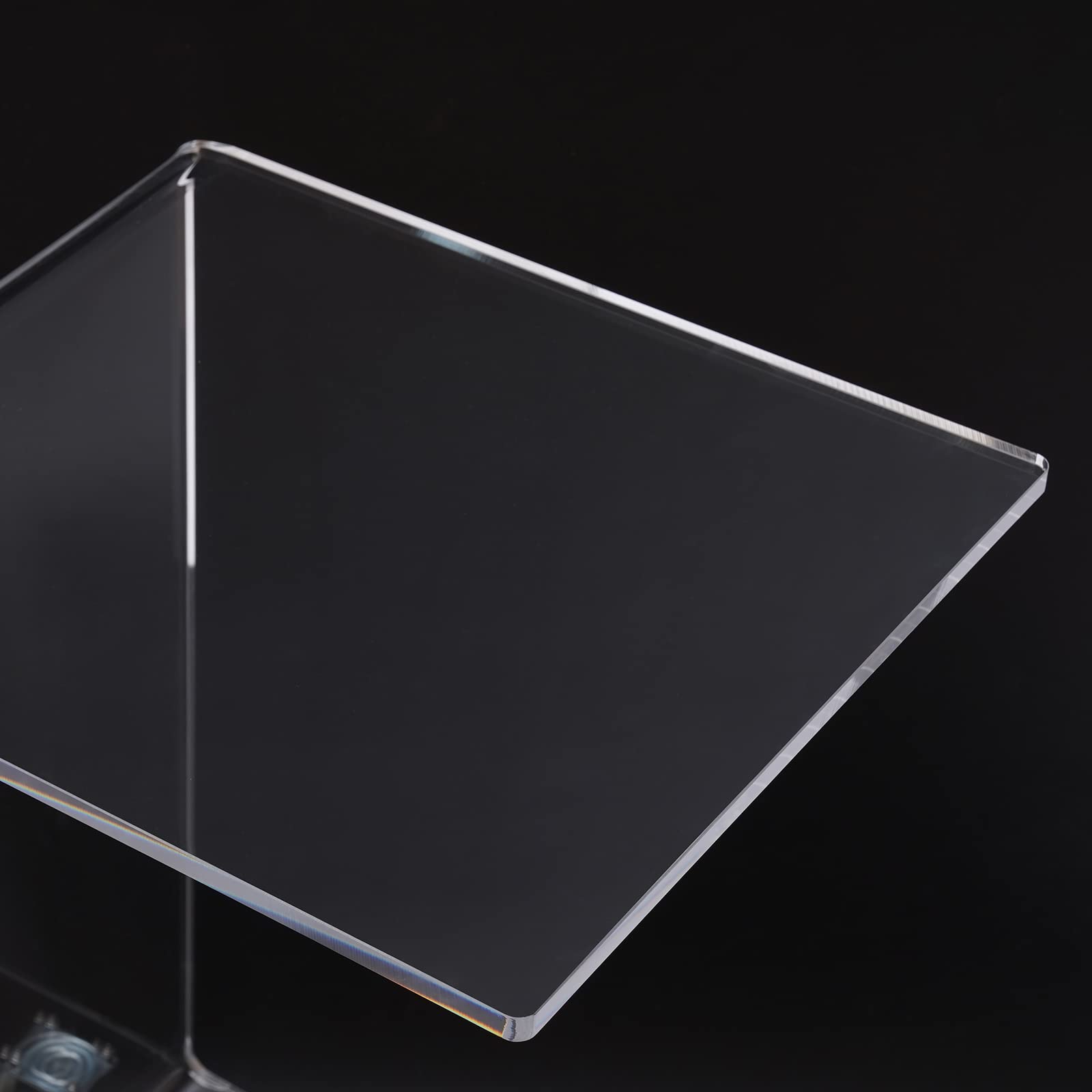 Acrylic C-Shaped End Table with Wheels - Portable Snack Side Table for Living Room, Bedroom, Sofa & Couch - Small Tray Table for Drinks, Books & Remote Control - Perfect for TV Watching, Reading & Relaxing