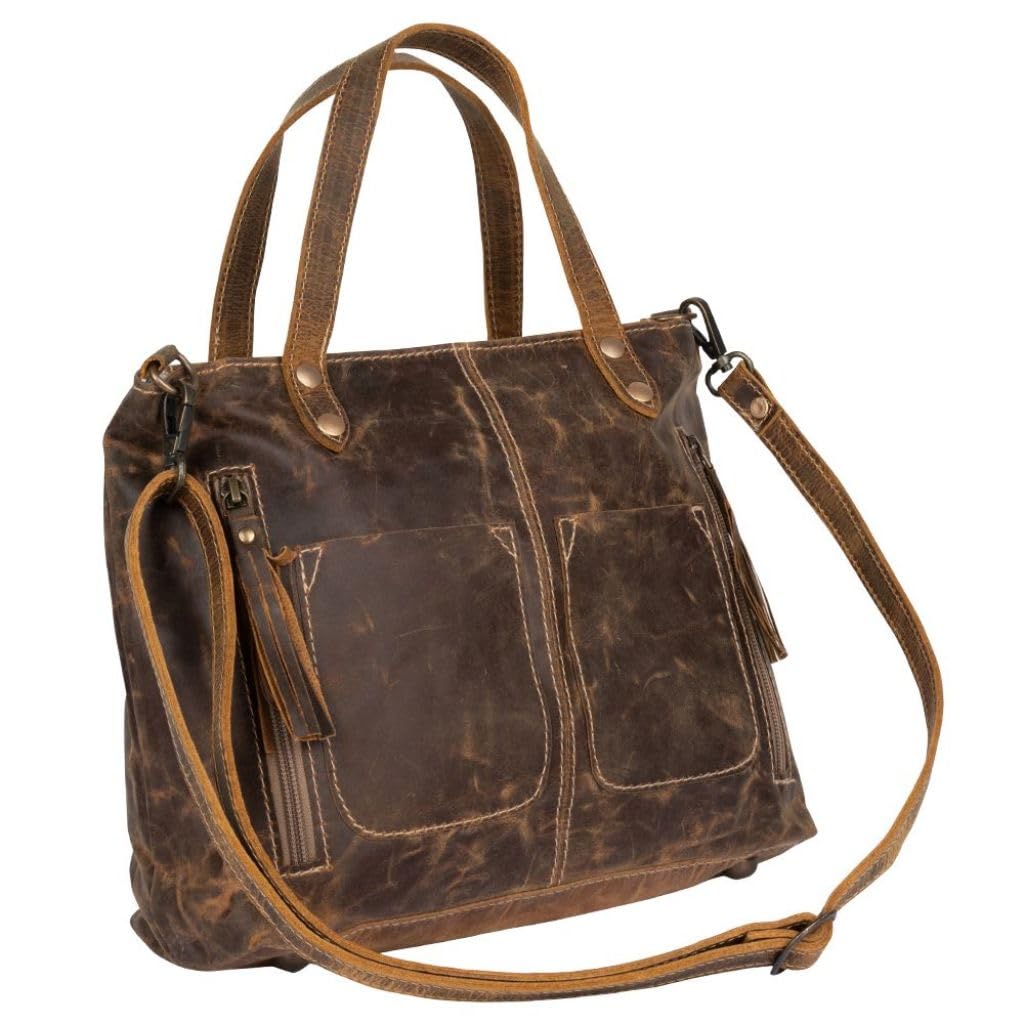 Myra Leather Bag for Women - Upcycled Multicolor S-2137 | Work & Travel
