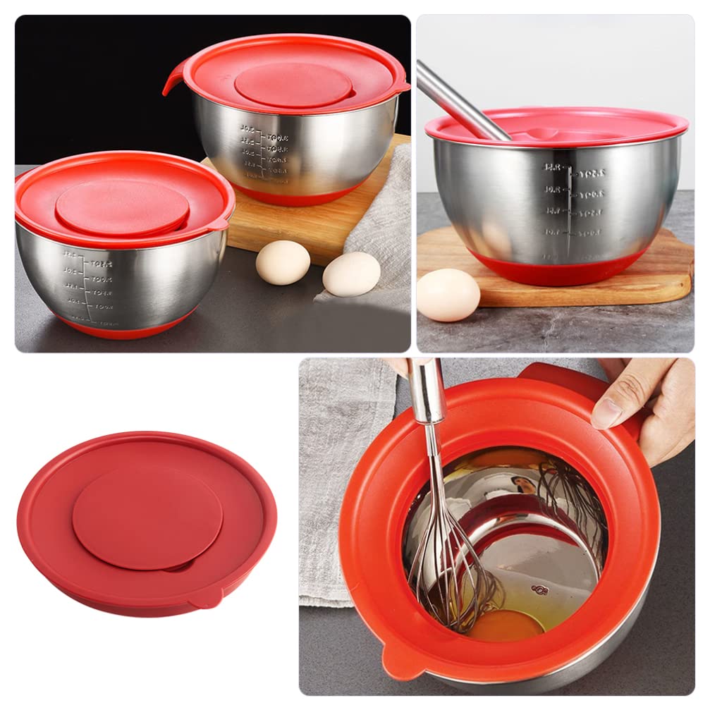 Hemoton Plastic Egg Bowl Cover with Lid - Anti-Slip Whisk Cream Cover, Egg Basin Protector for Kitchen, Restaurant & Baking - Ideal for Cooking, Pie Crust Protection & Food Storage