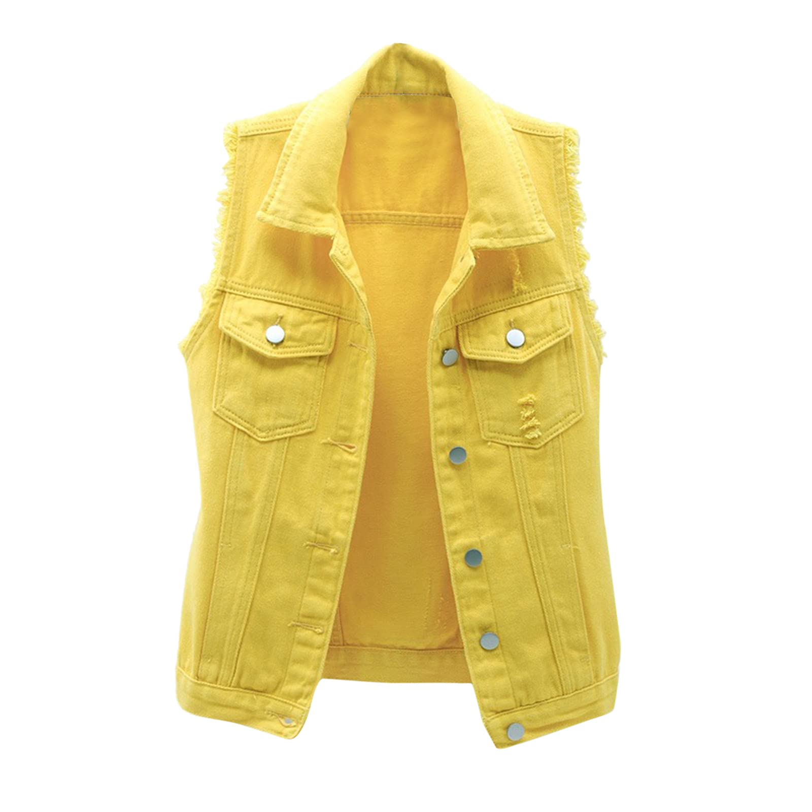 Women's Sleeveless Denim Tank Tops - Athletic Fit Solid Color Casual Vest Shirt | Perfect for Gym, Summer Outfits & Streetwear Fashion
