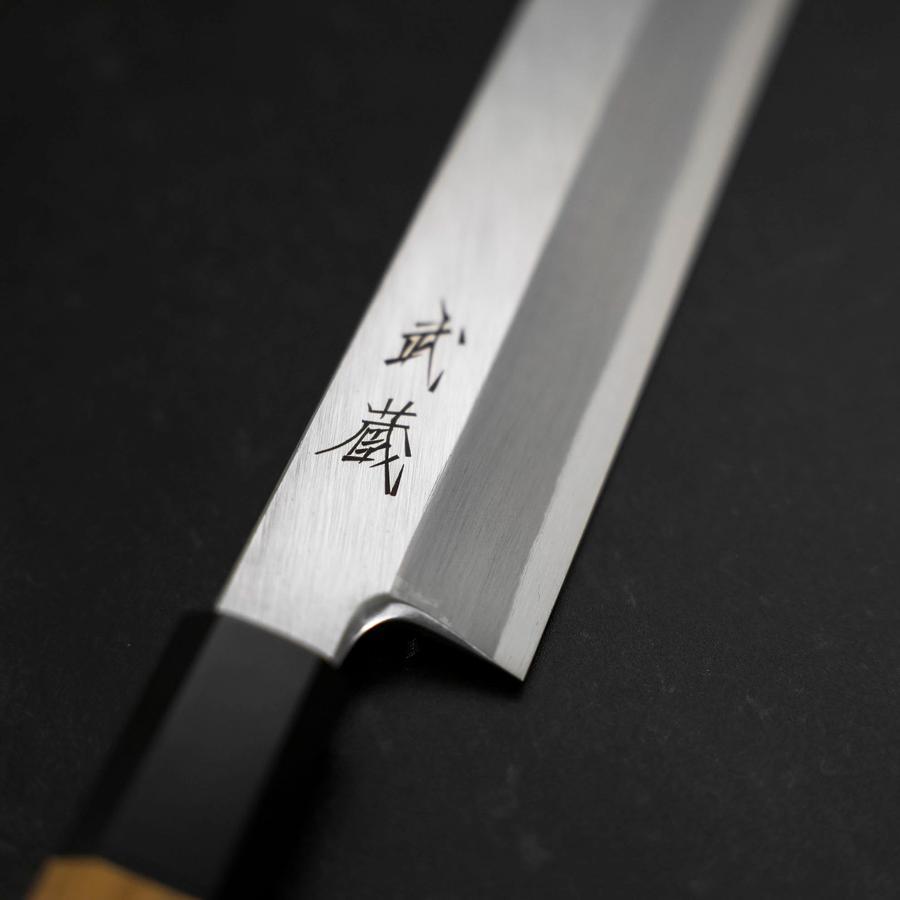 Premium Sakimaru Takohiki Japanese Knife - White Steel #2 Kasumi Finish with Buffalo Teak Handle (300mm) - Ideal for Sushi Chefs & Professional Kitchen Use