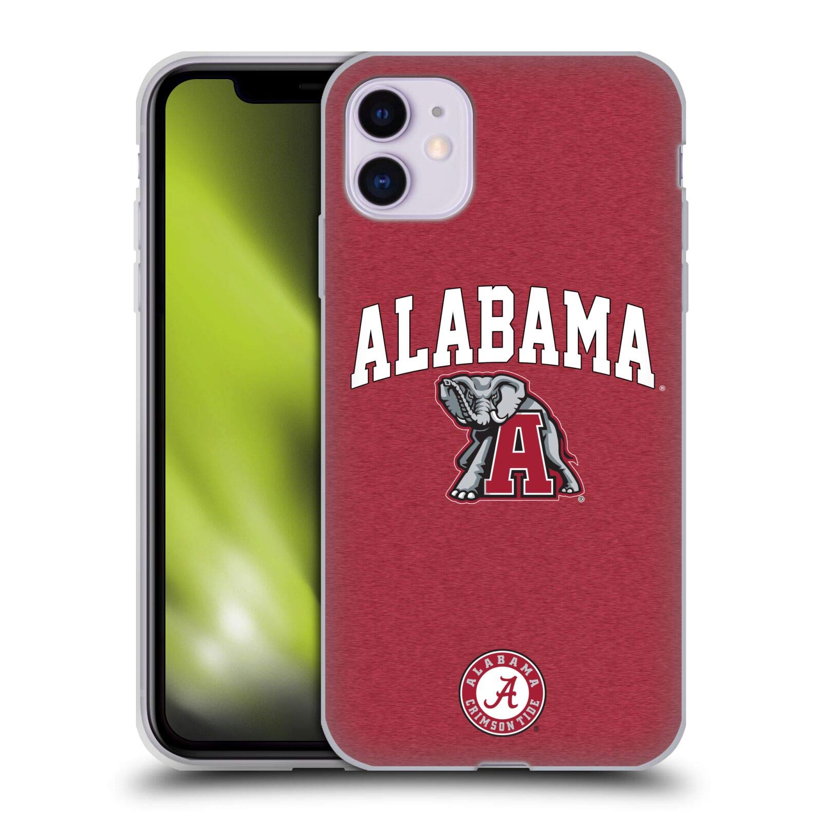 Officially Licensed University of Alabama UA Campus Logotype iPhone 11 Case - Soft Gel Protective Cover for Apple iPhone 11 - Perfect for Game Days, School Pride & Everyday Use