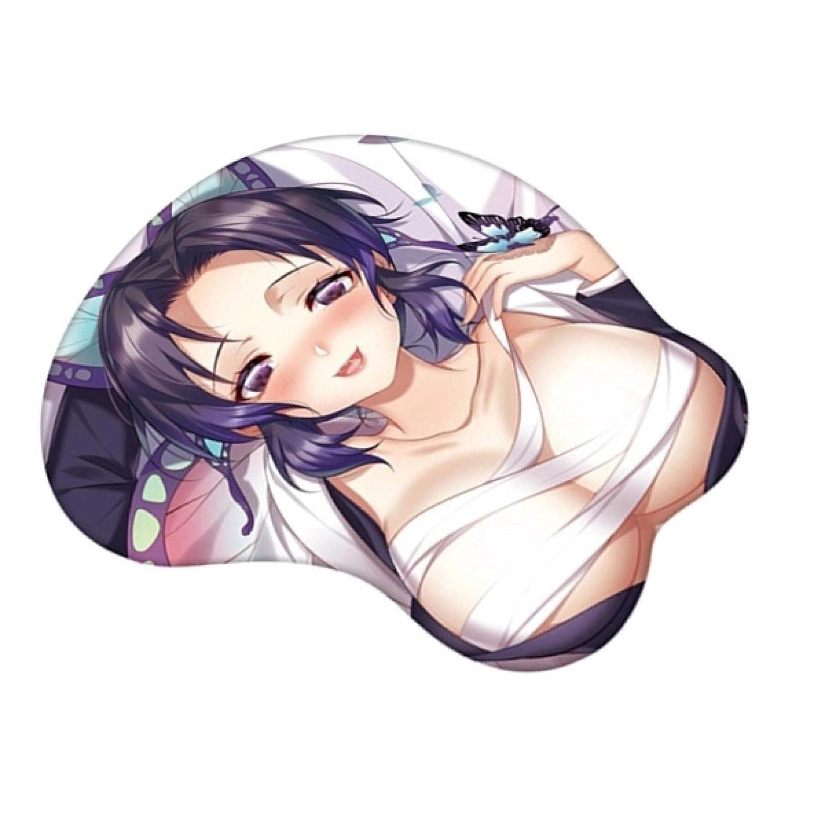 3D Demon Slayer Anime Mouse Pad - Ergonomic Gaming Mat with Wrist Rest for PC & Laptop | Tanjiro Kamado & Butterfly Ninja Character Design | Perfect for Office, Gaming & Cosplay Enthusiasts