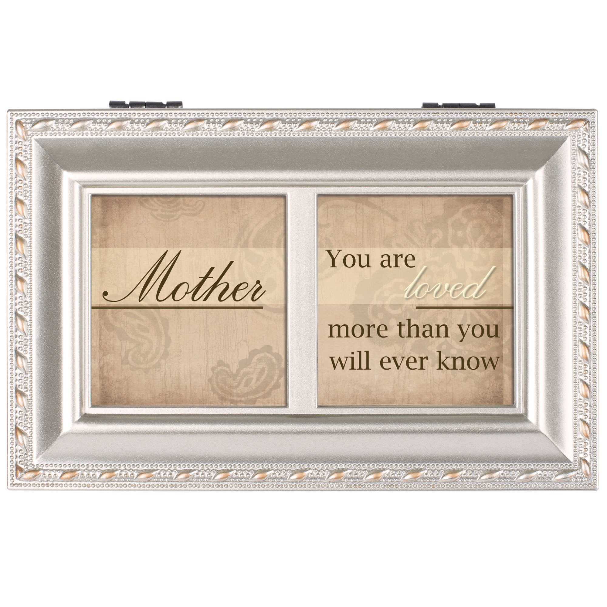 Elegant Mother Champagne Silver Petite Music Jewelry Box - Plays 'You Light Up My Life' - Perfect for Gifts, Keepsakes & Home Decor