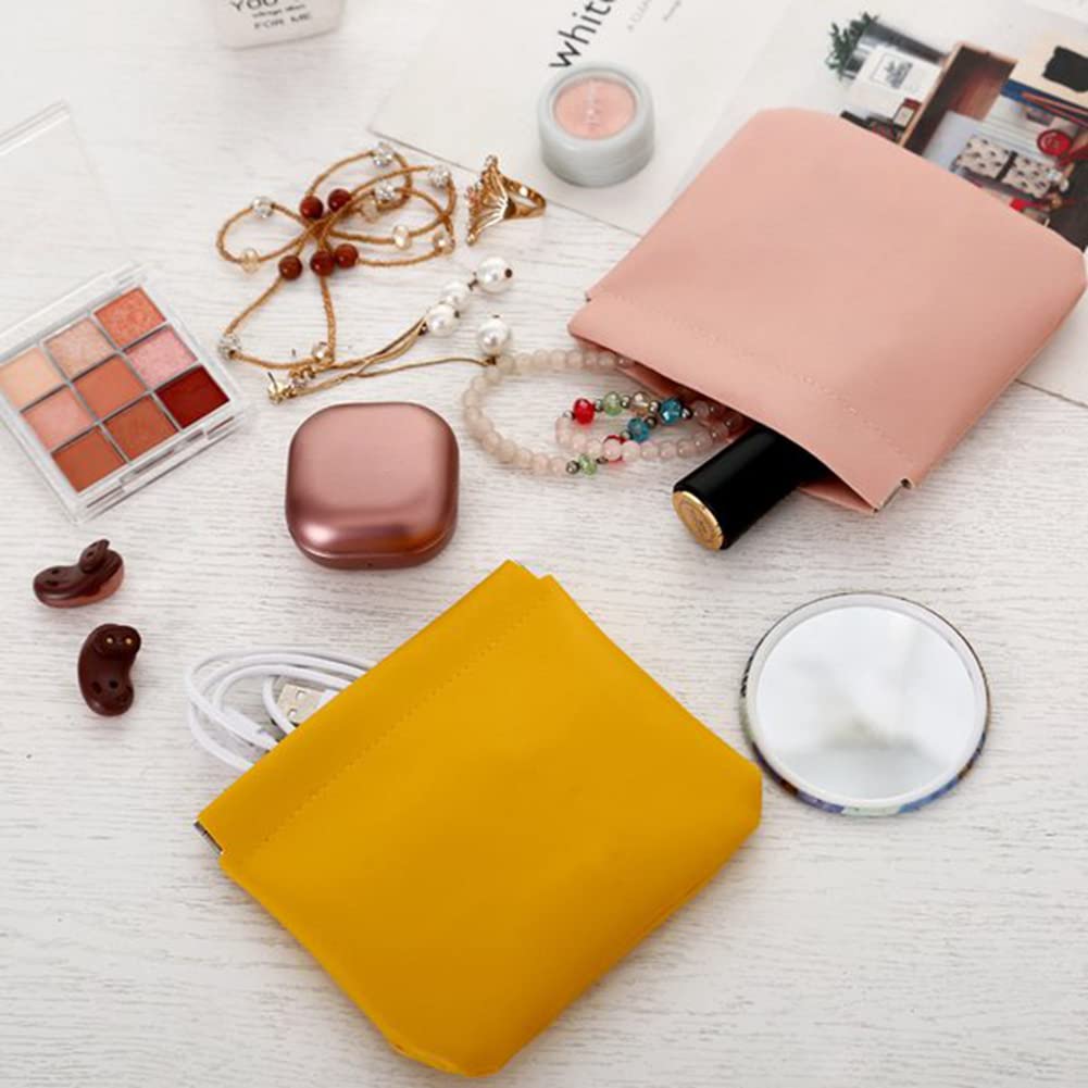 Lambskin Cosmetic Bag for Women - Waterproof Travel Makeup Pouch, Birthday Gift for Her