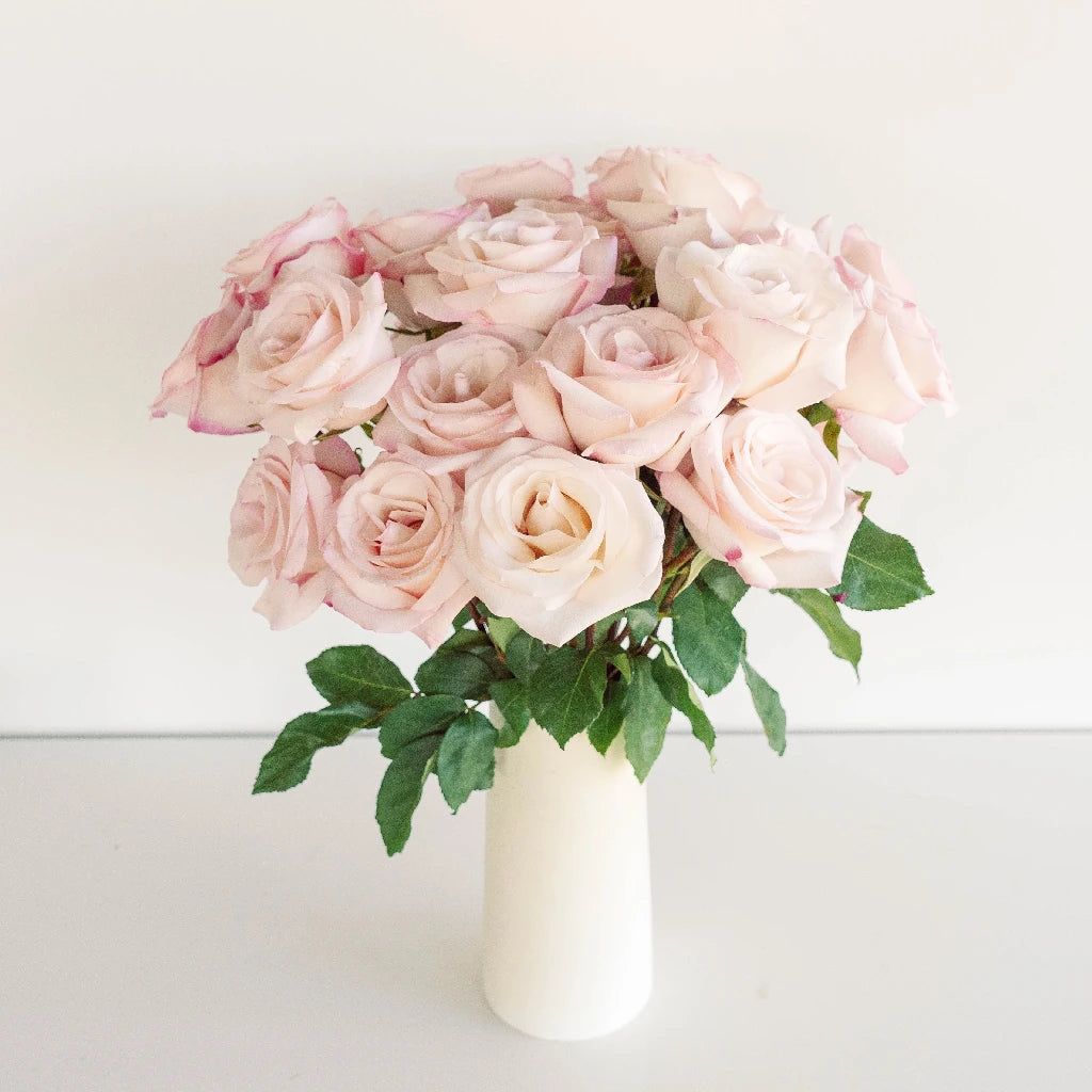 Anna Creamy Light Pink Rose - Premium Artificial Silk Rose Flowers for Home Decor, Wedding Bouquets, and Party Centerpieces | Perfect for DIY Floral Arrangements and Gift Giving