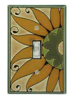 All Fired Up Single Switch Plate Cover - Sunflower Design #AG225 - Perfect for Kitchen, Bedroom, and Home Decor