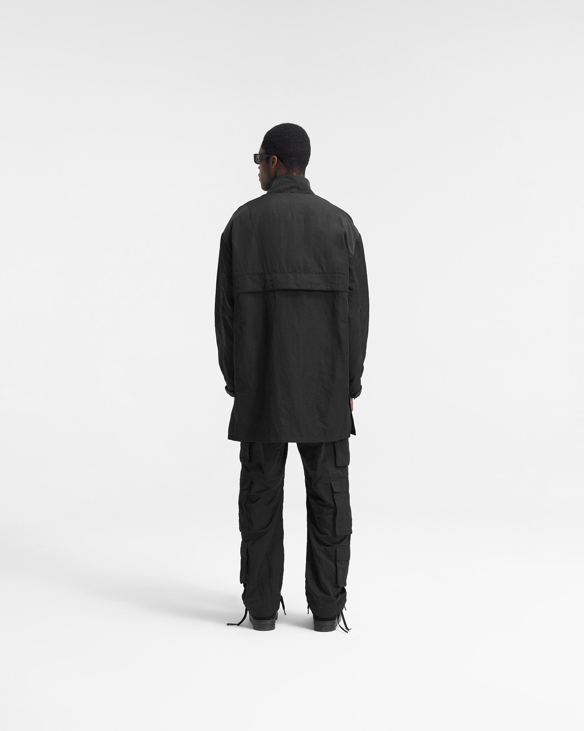 Men's Black Track Overcoat - Stylish Winter Coat for Running, Hiking & Outdoor Activities