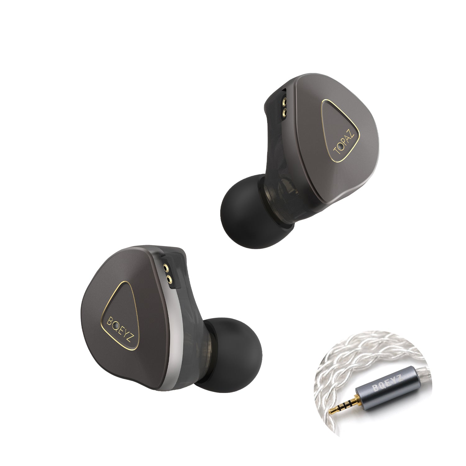 BQEYZ Topaz In-Ear Monitor with Dynamic & Piezoelectric Drivers - High-Fidelity Earphones for Audiophiles, Musicians & Studio Recording