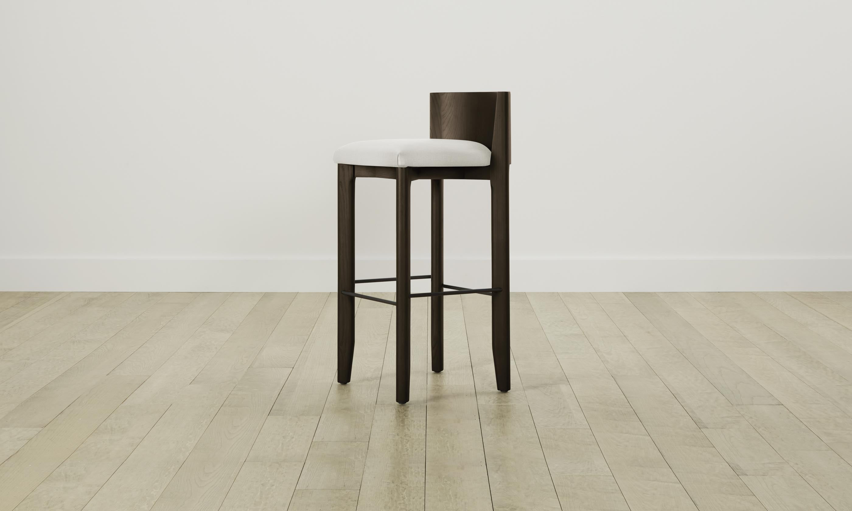 The Delancey Bar & Counter Stool - Performance Linen Weave Fabric Barstool for Kitchen Island, Breakfast Nook & Home Bar - Durable & Stylish Modern Dining Stool