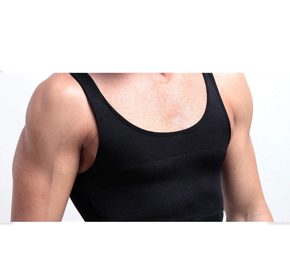 Bakerdani Men's Slimming Vest - Breathable Body Shaper Undershirt for Muscle Support & Tummy Control - Perfect for Workout, Gym & Everyday Wear