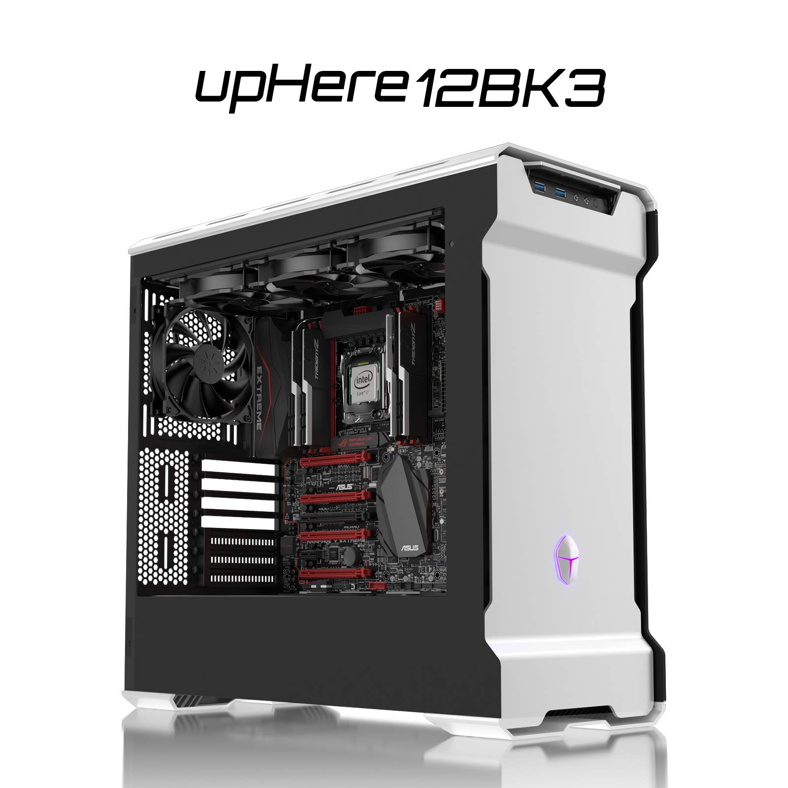 uphere 3-Pack 120mm Long Life Computer Case Cooling Fans - Quiet High Performance PC Case Fans for Optimal Airflow and Cooling | Perfect for Gaming PCs, Workstations, and Home Office Computers