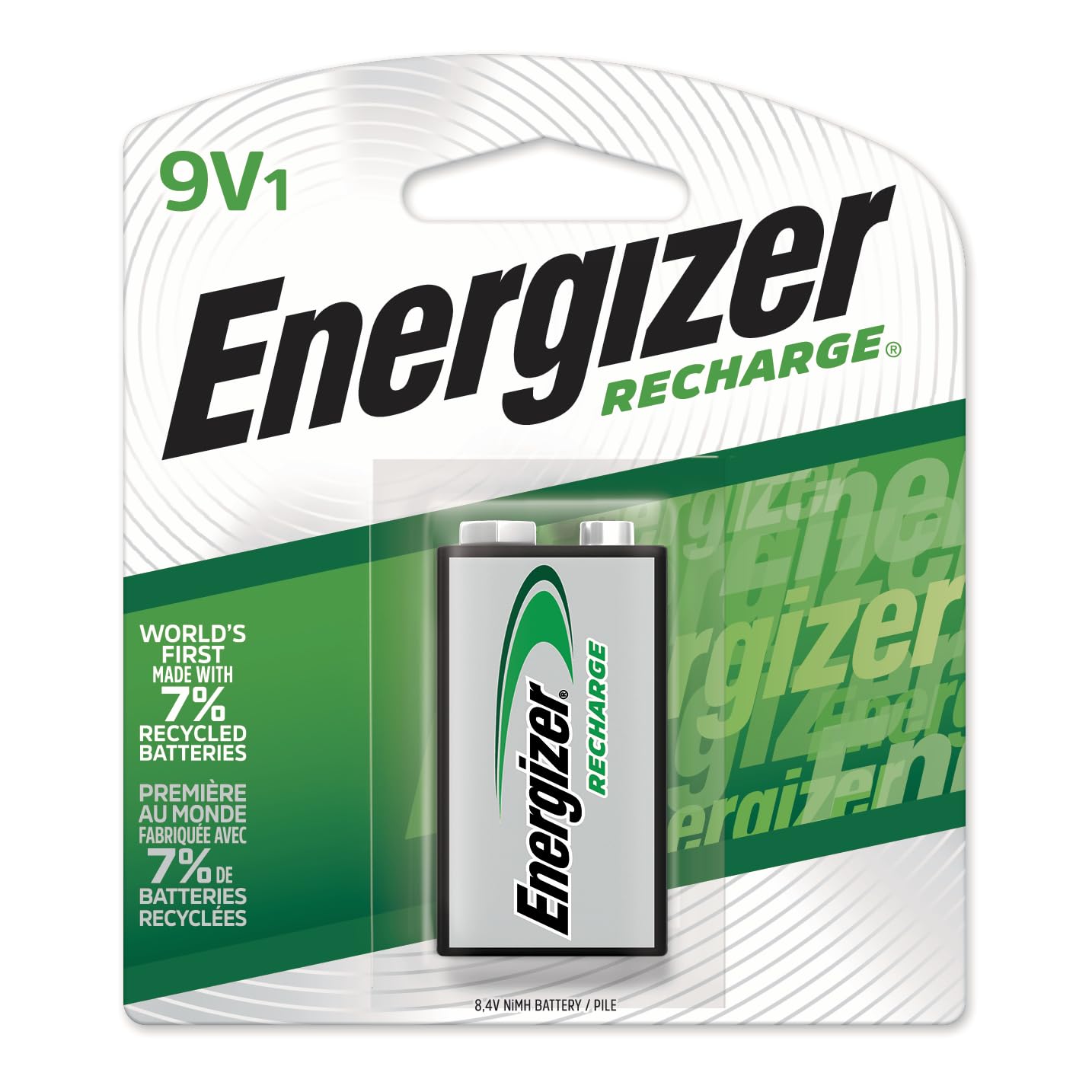 Energizer 9V Rechargeable Batteries - Pre-Charged 9 Volt Battery Pack (1 Count) - Perfect for Smoke Alarms, Toys, and Electronic Devices