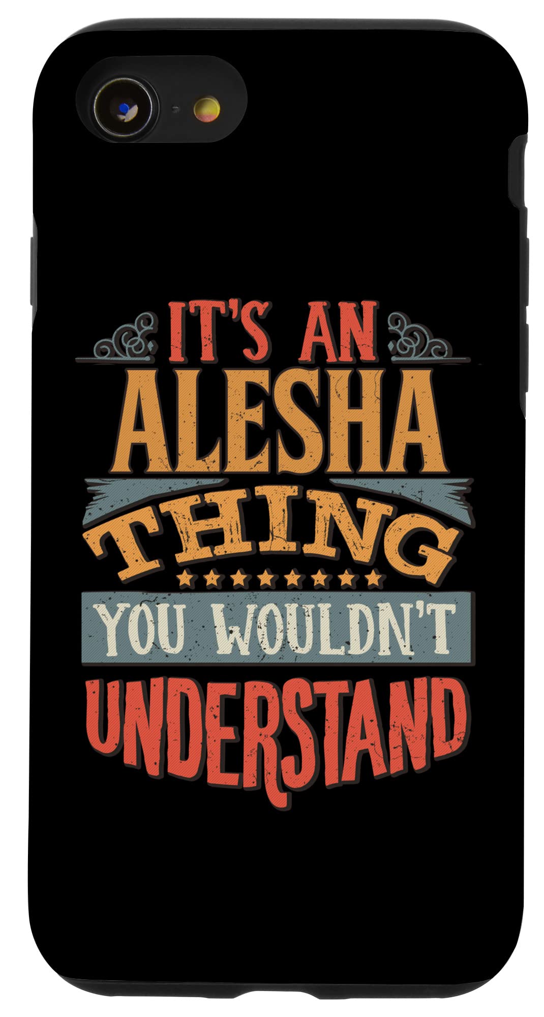 Premium Alesha Name Case for iPhone SE (2020) / 7 / 8 - Slim Protective Cover with Custom Name - Perfect for Everyday Use, Travel & Gifts