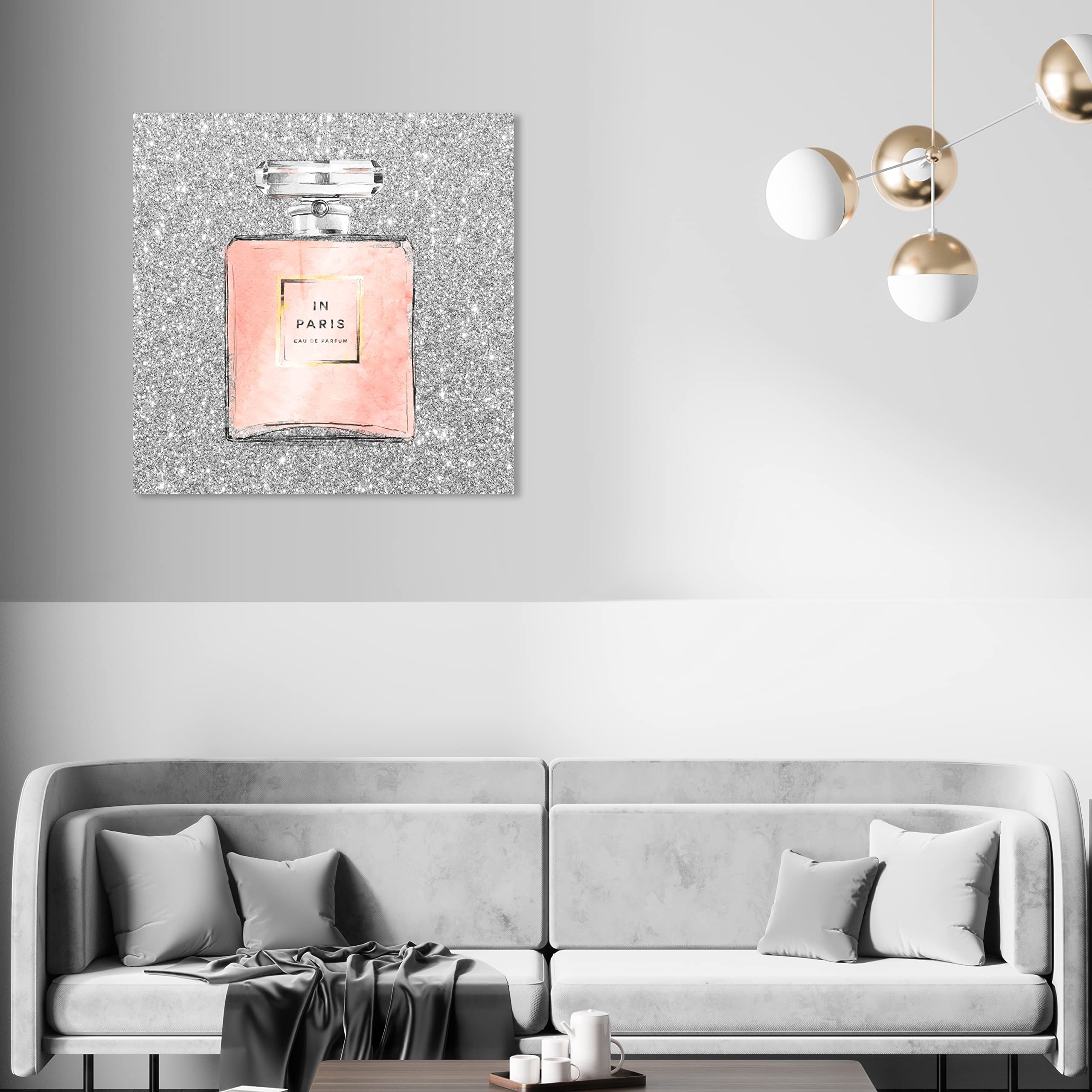 Oliver Gal Artist Co. Paris Glitter Spring Fashion Wall Art Canvas Print - Glamorous Home Decor for Living Room, Bedroom & Office