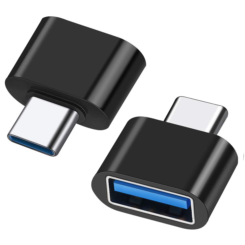 USB C to USB A Adapter 2 Pack - USB Type C to USB 3.0 OTG Adapter for MacBook Pro/Air, Galaxy S9/S8/Tab S3, Dell XPS & All USB-C Devices - Perfect for Data Transfer, Charging & Connecting Peripherals