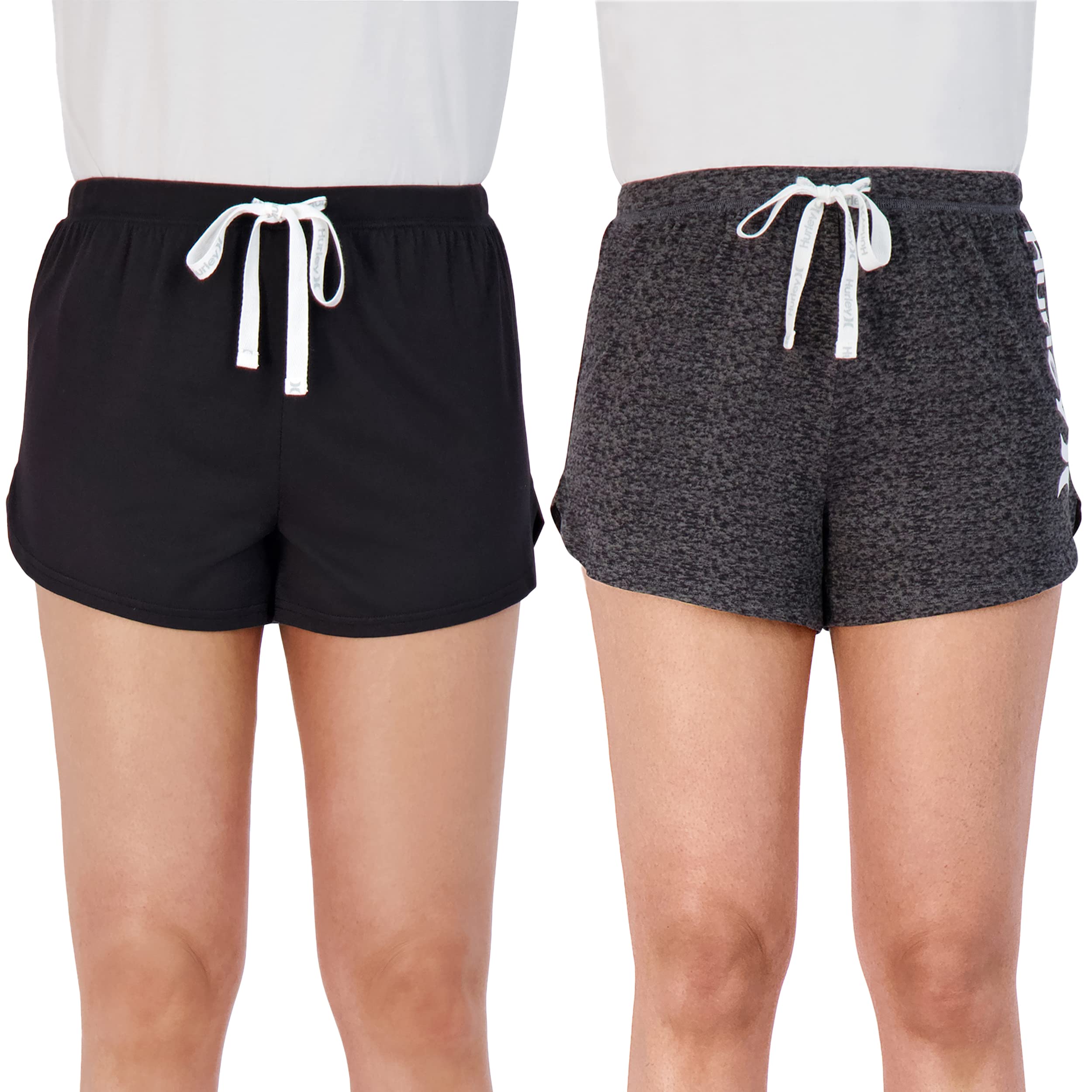 Hurley Women's Pajama Shorts 2-Pack - Soft Lounge Sleep Shorts for Summer, Cute & Comfortable Nightwear - Perfect for Bedtime, Lounging at Home, and Vacation Travel