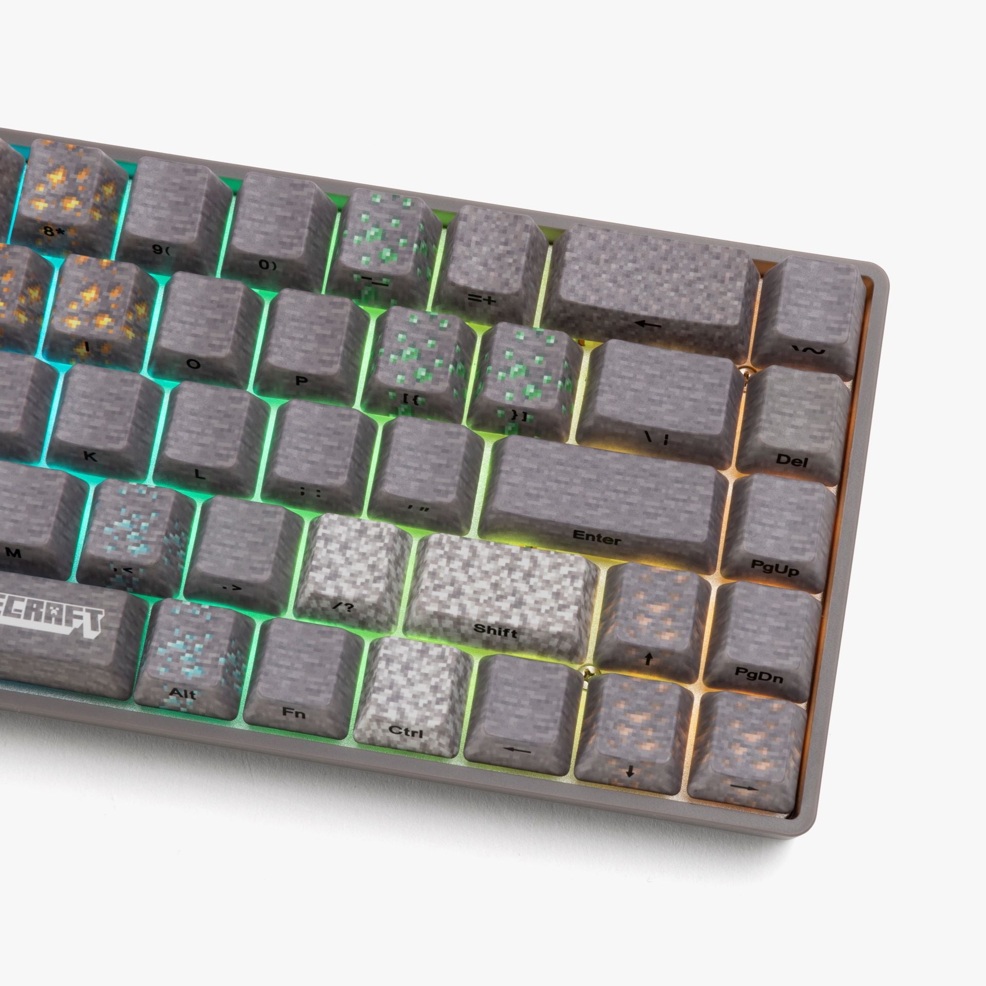 HG x Minecraft Basecamp 65 Mechanical Gaming Keyboard - Custom RGB Backlit, Compact 65% Layout for PC Gamers - Perfect for Minecraft Gaming, Coding & Office Work