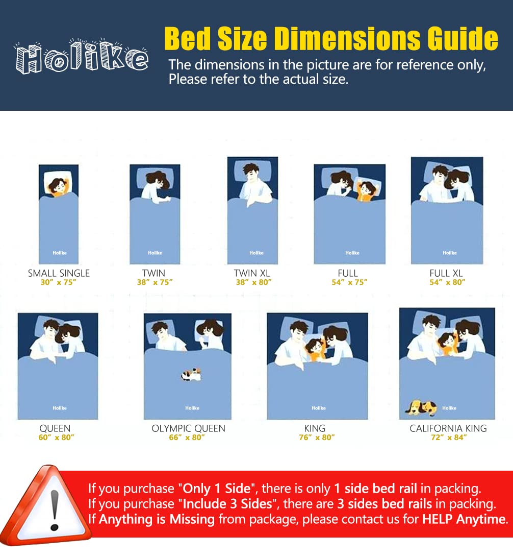 CuteBear Extra Long Bed Rails for Toddlers - 60