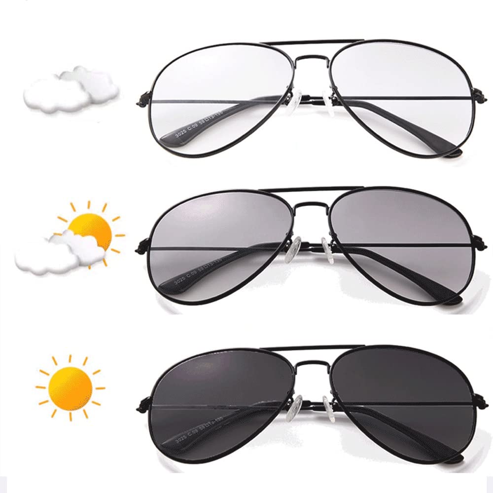 OOVOO Progressive Reading Glasses for Men & Women - UV Protection Photochromic Sunglasses with Multifocus Lenses (+1.5 to +2.5 Strength) - Ideal for Reading, Driving & Outdoor Activities