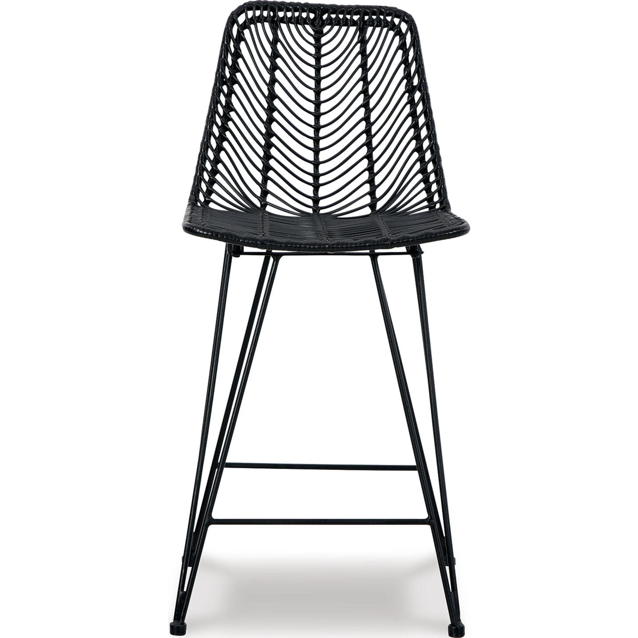 Angentree Black Counter Height Stool (D434 124) - Perfect for Kitchen Islands, Breakfast Bars & Home Decor