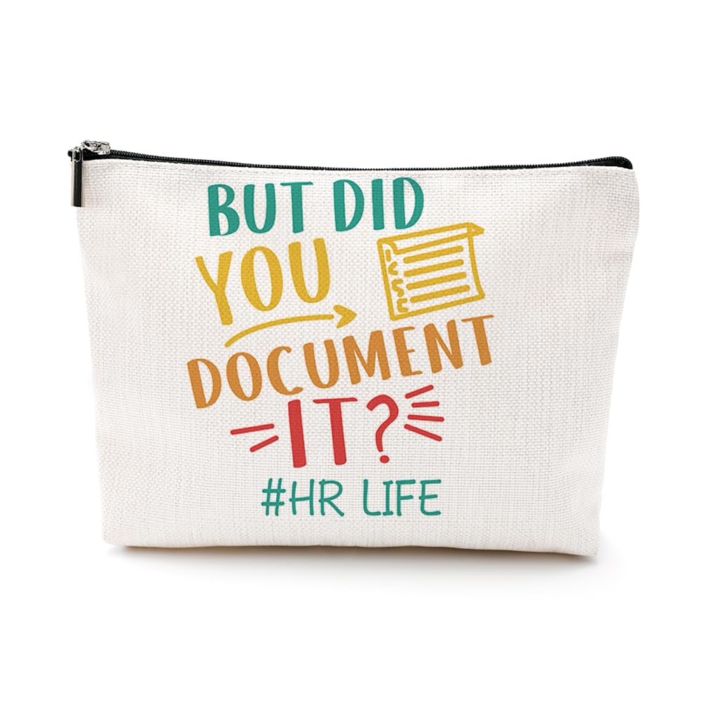 Funny HR Gifts for Women - Office Humor Makeup Bag for Coworkers, Boss, Manager | Perfect for Boss Day, Graduation, Christmas & Birthday | Great Office & Travel Cosmetic Bag