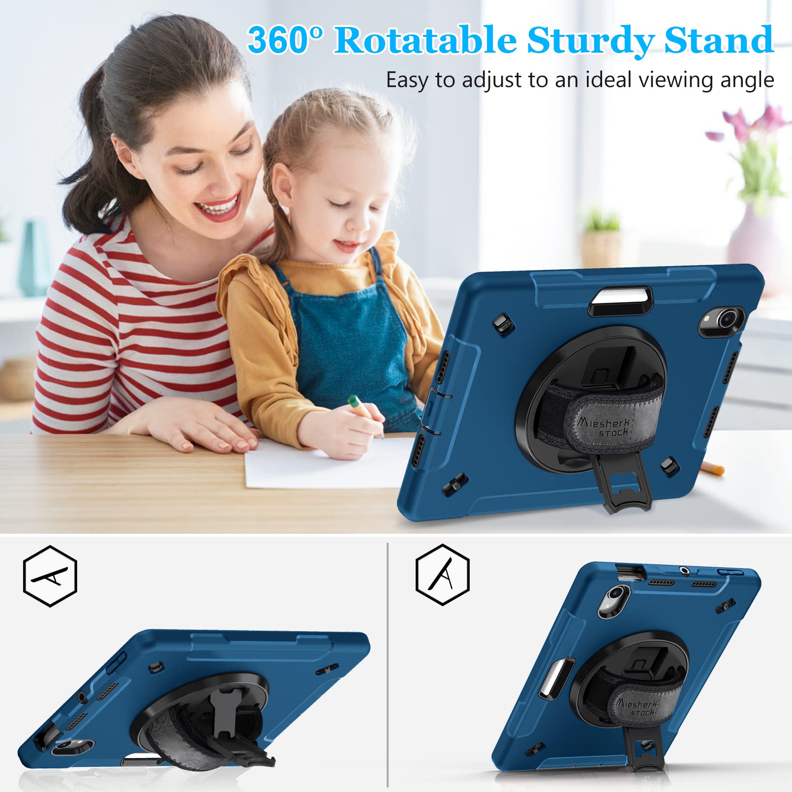 Military Grade Shockproof iPad Mini 7 Case (2024) - Heavy Duty Protective Cover for iPad Mini 7th/6th Gen 8.3
