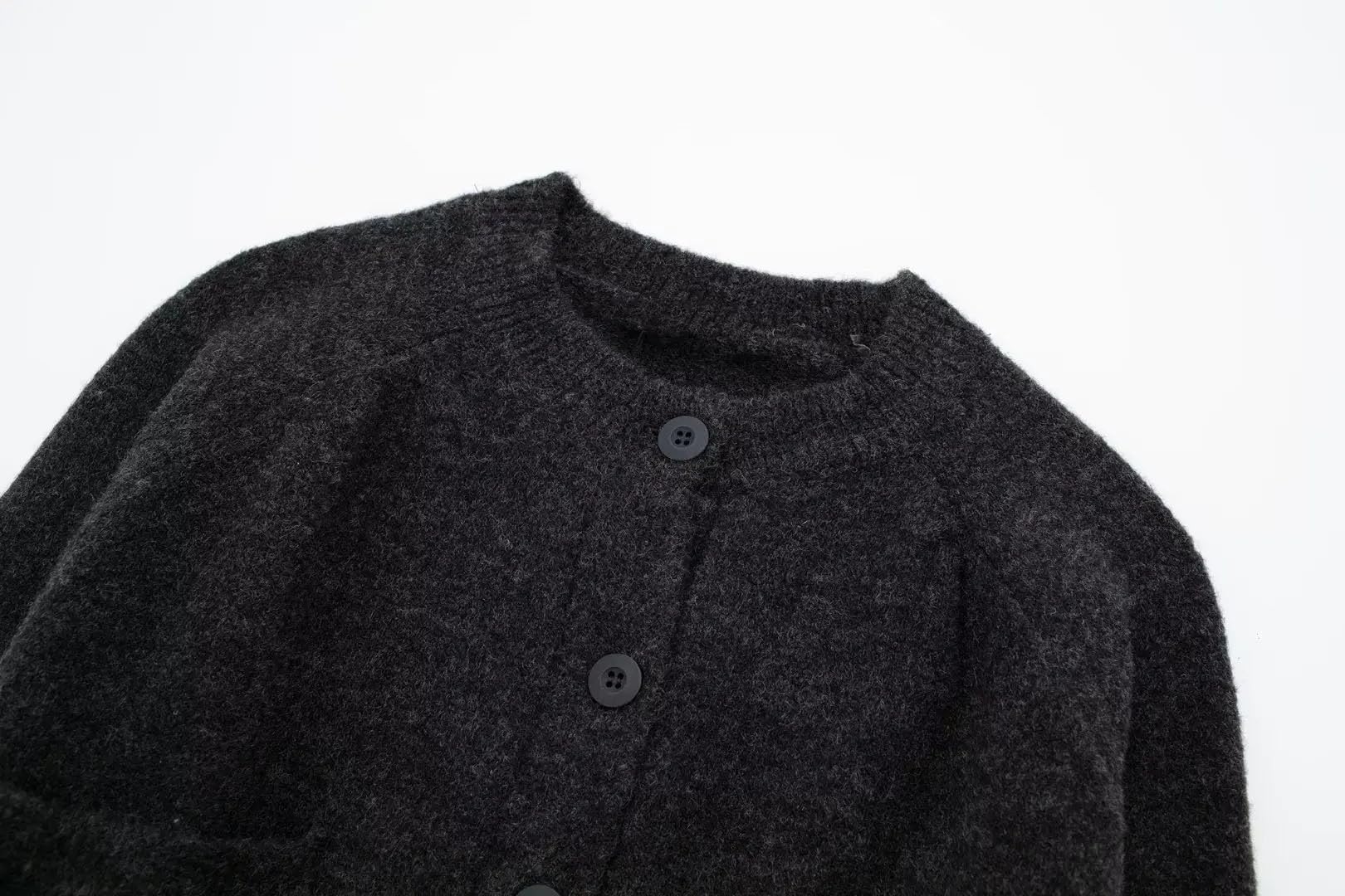 Stylish Cropped Cardigan for Women - Soft Knitted Long Sleeve Button Up Sweater Jacket | Perfect for Office, Date Night & Casual Outfits