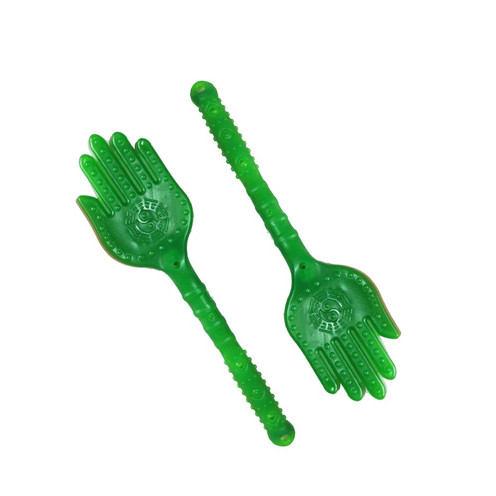 YPY 2 Pack Silicone Body Massager - Back Scratcher & Palm Massage Sticks for Relaxation - Perfect for Arm, Neck, Waist & Leg Pain Relief - Great for Home, Office & Travel Use (Green)