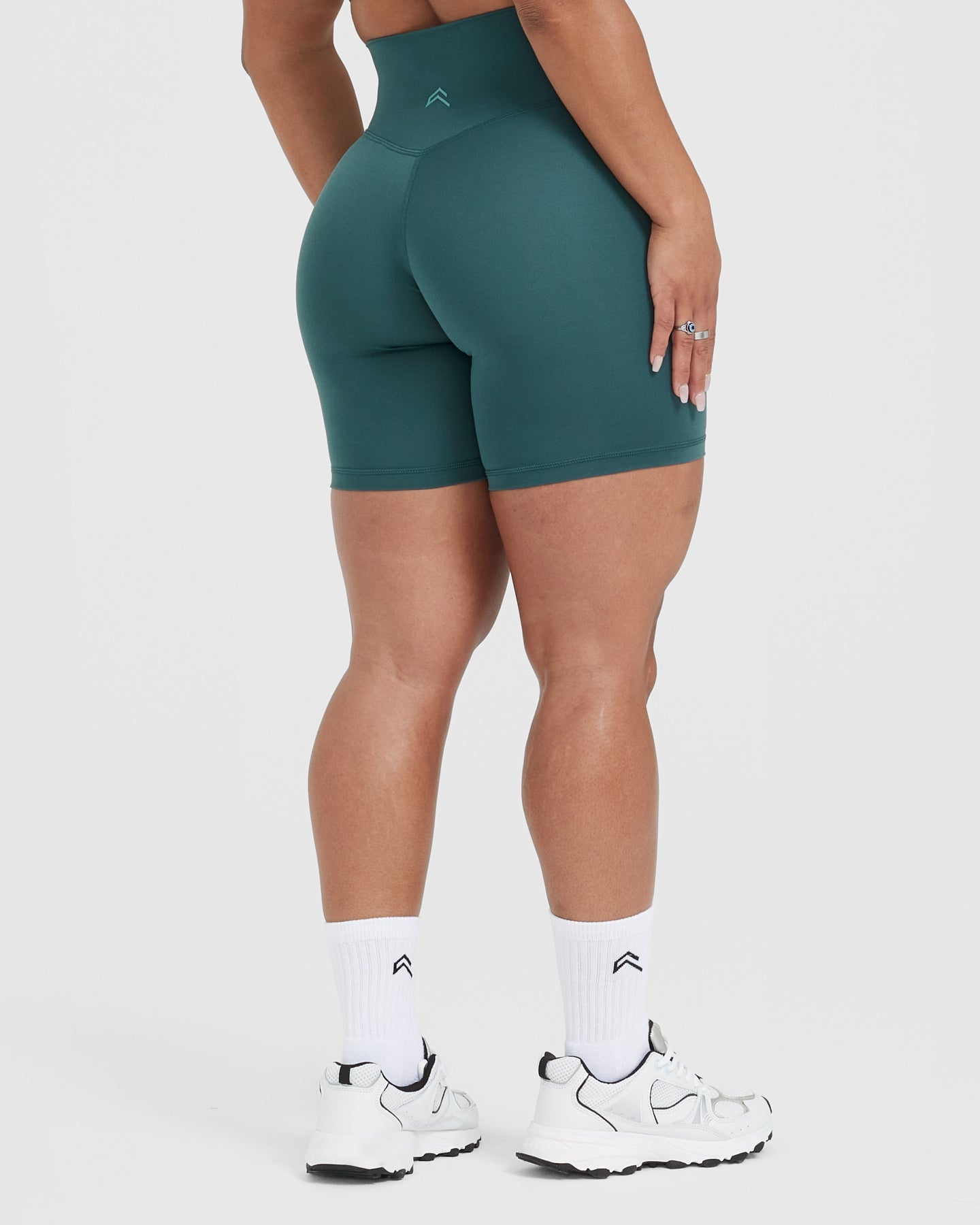 Timeless High Waisted Denim Shorts for Women - 6 Inch Inseam | Marine Teal Color | Perfect for Summer Outfits, Beach Vacations & Casual Wear
